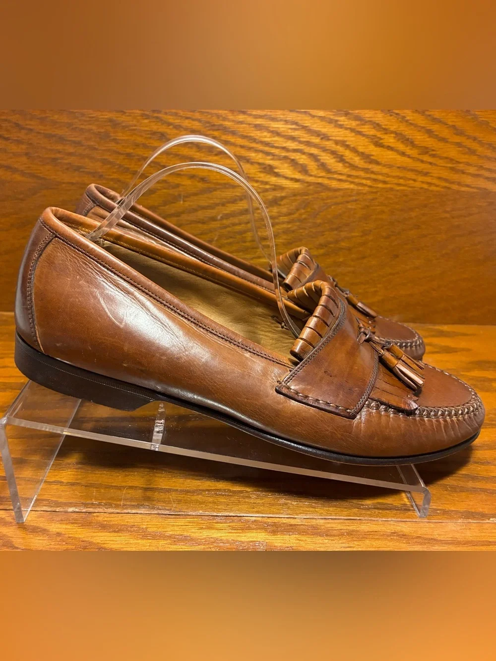 VTG Y2K Johnston & Murphy Handcrafted in Italy Tassel Kiltie Loafers Men’s 11